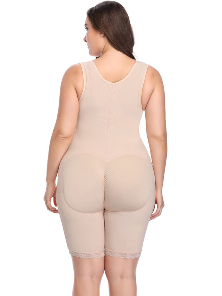 Women Back Support Tummy Control Open Bust Thigh Body Shaper
