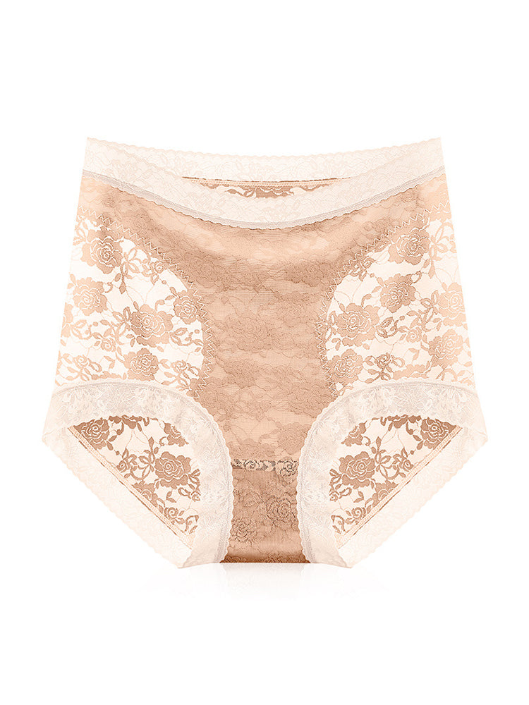4-Pack Womens Sexy High Waisted Lace Brief