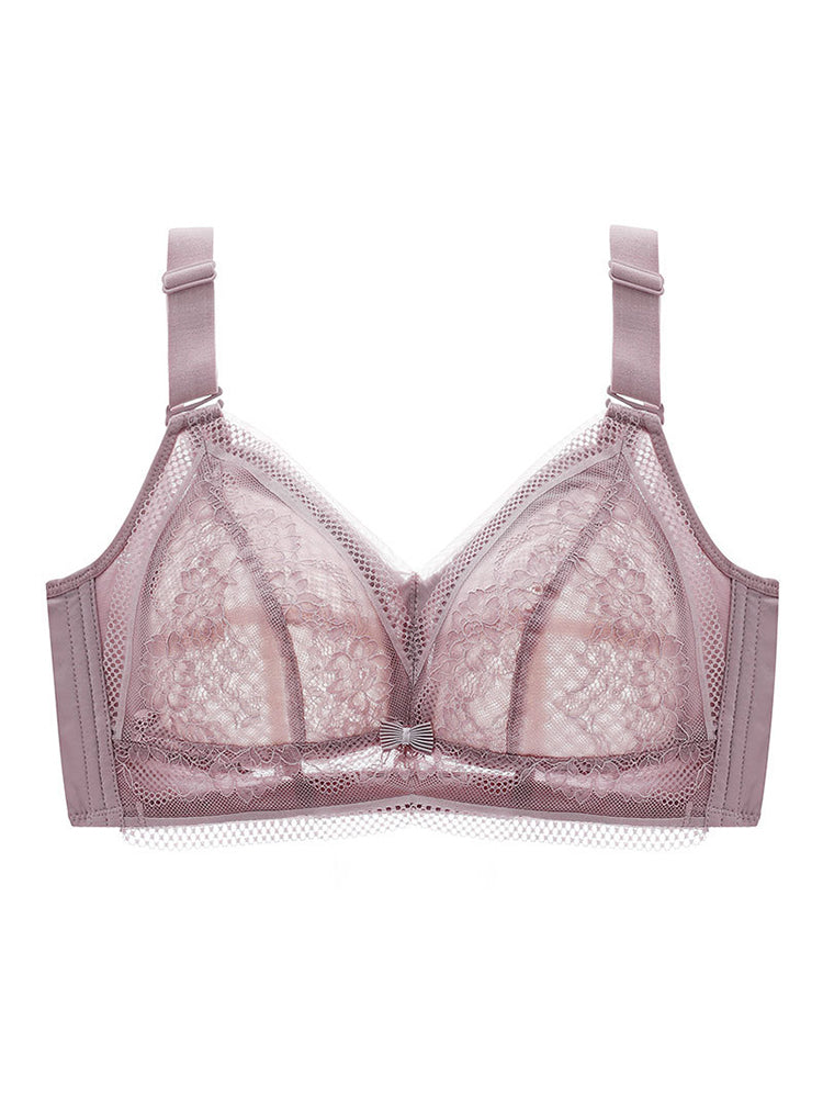 Lace Ultra-thin Wireless Minimizer Bras