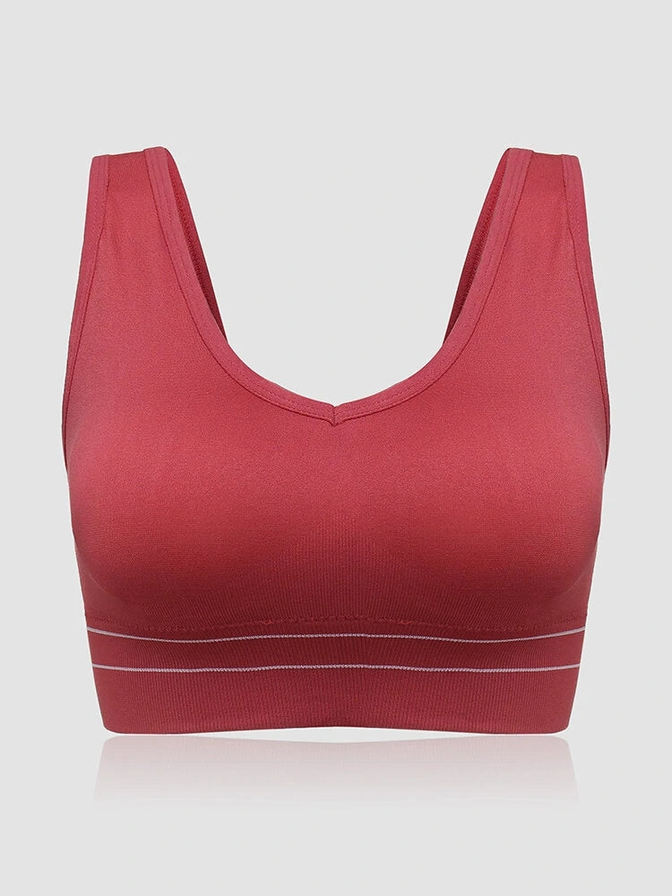 Plus Size Women's Wide Straps Stretch Yoga Sports Shakeproof Bras