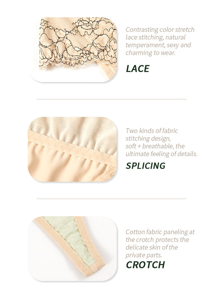 Lace High Waisted Tummy Control Waist Shaper Thong Panties