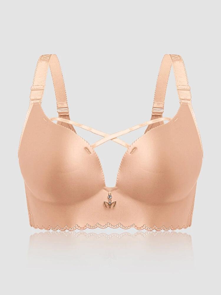 Sexy Front Criss Cross Push Up Wireless Bras