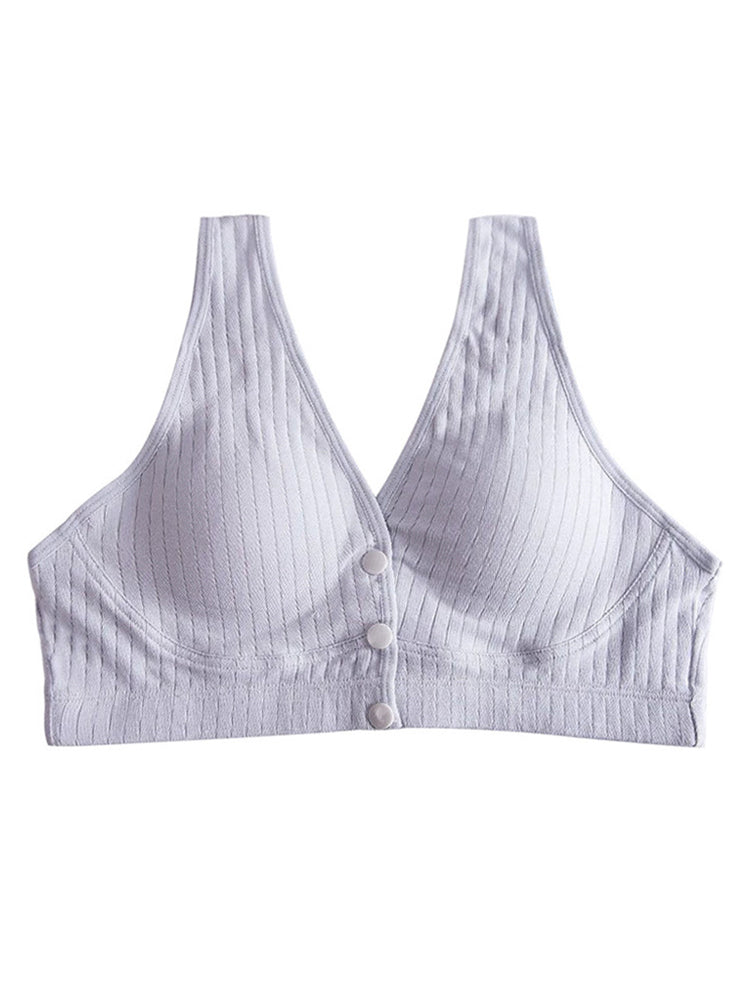 Comfy Front Button Thin Wireless Nursing Bra