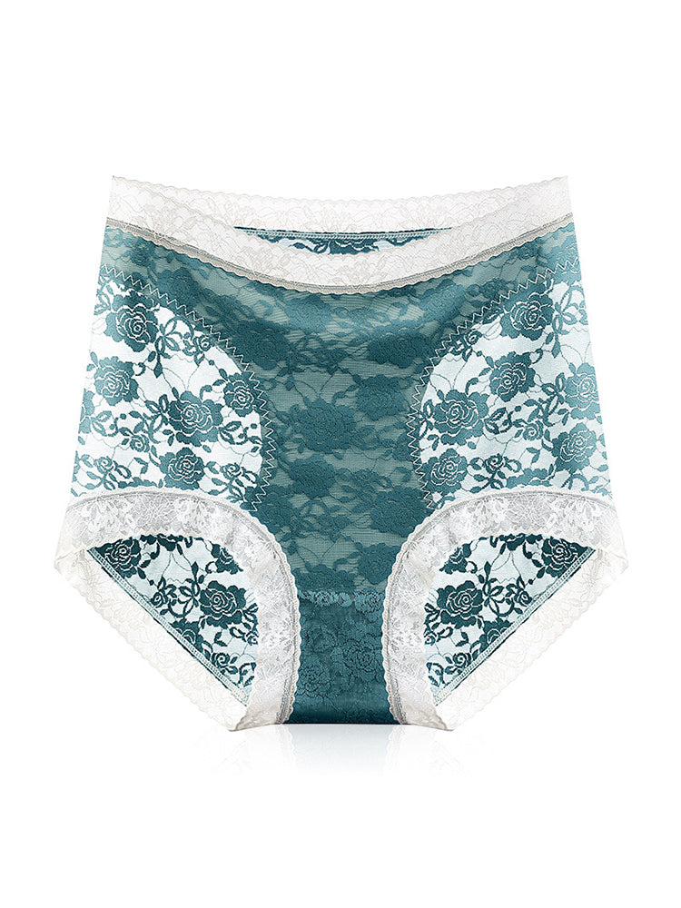 4-Pack Womens Sexy High Waisted Lace Brief