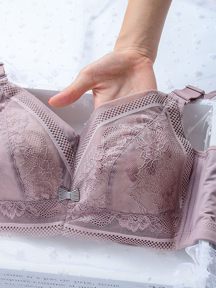 Lace Ultra-thin Wireless Minimizer Bras