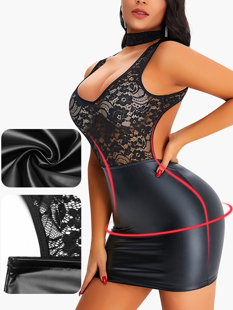 Sexy Lace Backless Pack Hip Control Body Shaper Dresses