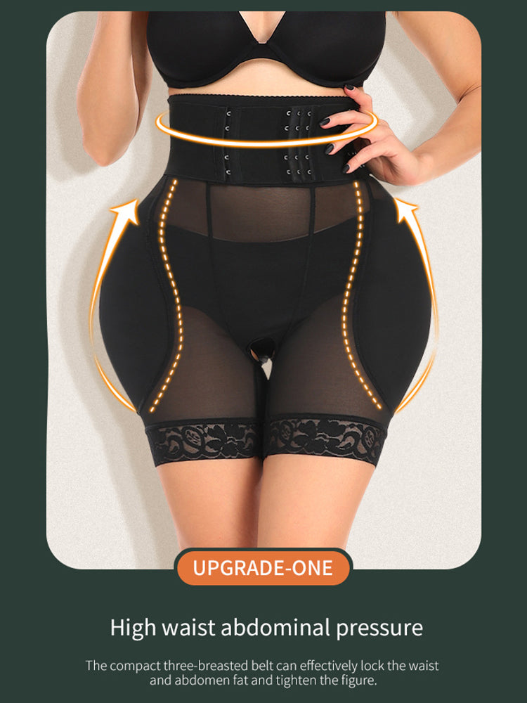 Breathable Mesh Adjustable Tight Waist Trainer Padded Butt Enhancer Shapewear