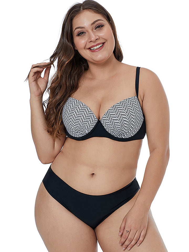 Women's Two Piece Plus Size Polka Dot Bikini