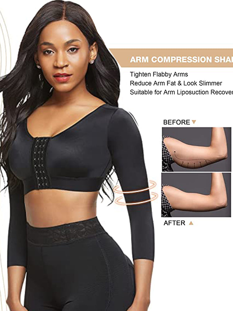 Women's Front Closure Arm Shaper Yoga Slim Fit Gym Athletic Tank Top