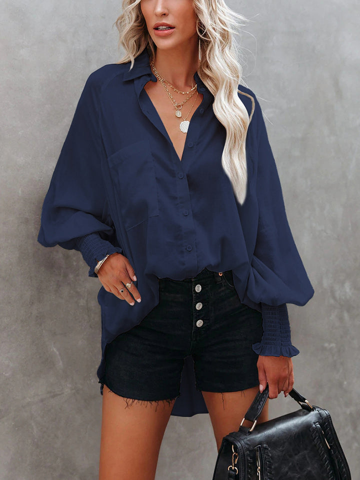 Women's V-neck Striped Beach Sunscreen Shirt