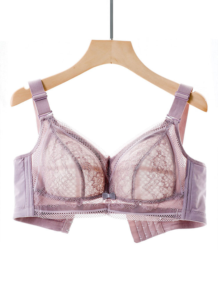 Lace Ultra-thin Wireless Minimizer Bras