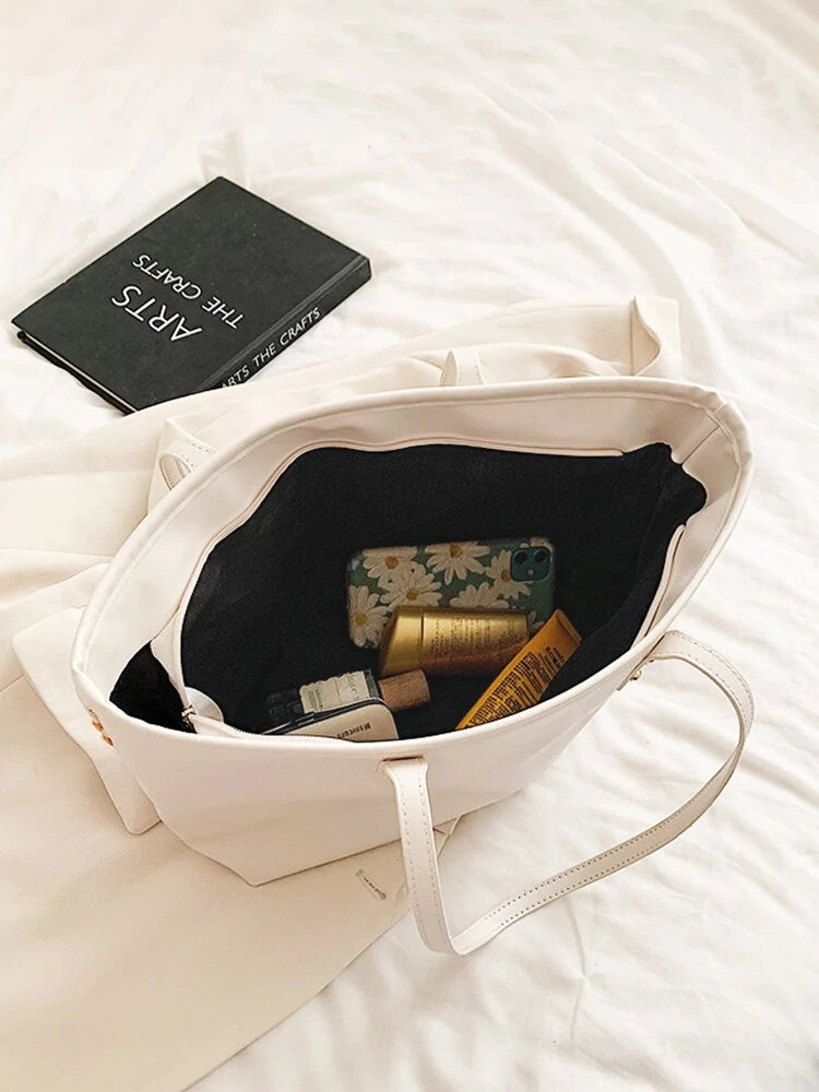 Woven Fabric Fashion Casual Large Capacity Shoulder Tote Bag