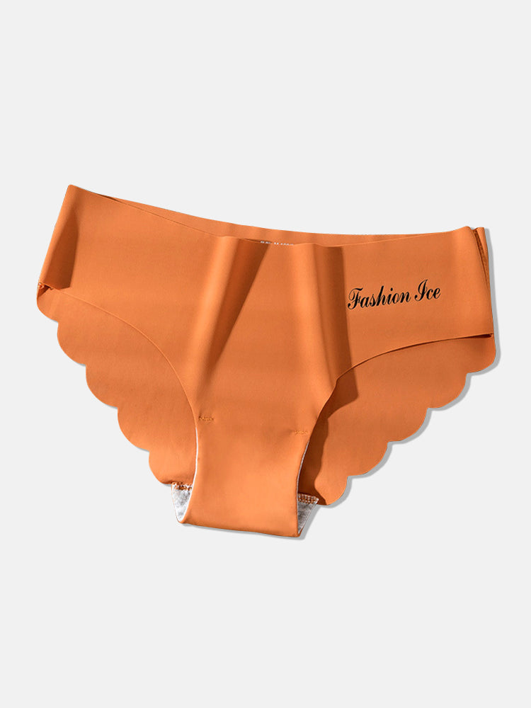 4-Pack Quick-drying Ice Silk Seamless Solid Color Briefs 