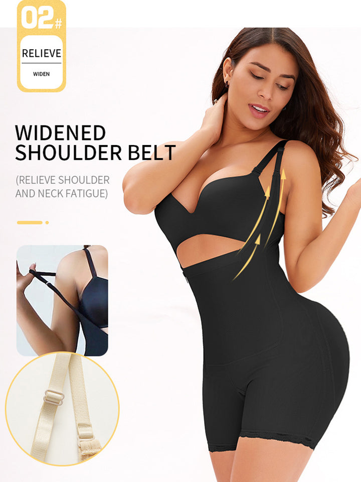 Zipper Open High Waist Tummy Control Butt Lifter Shapewear