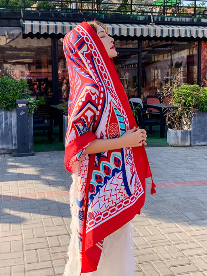 Multi Print Beach Sun Protection Cover Beach Towel