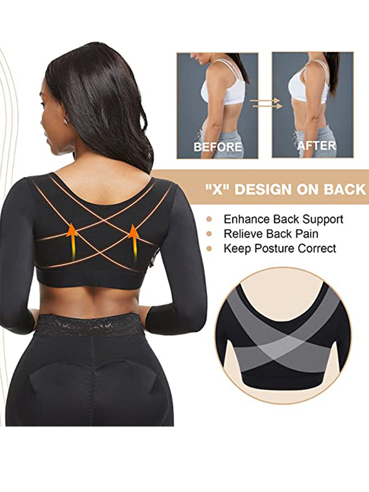 Women's Front Closure Arm Shaper Yoga Slim Fit Gym Athletic Tank Top