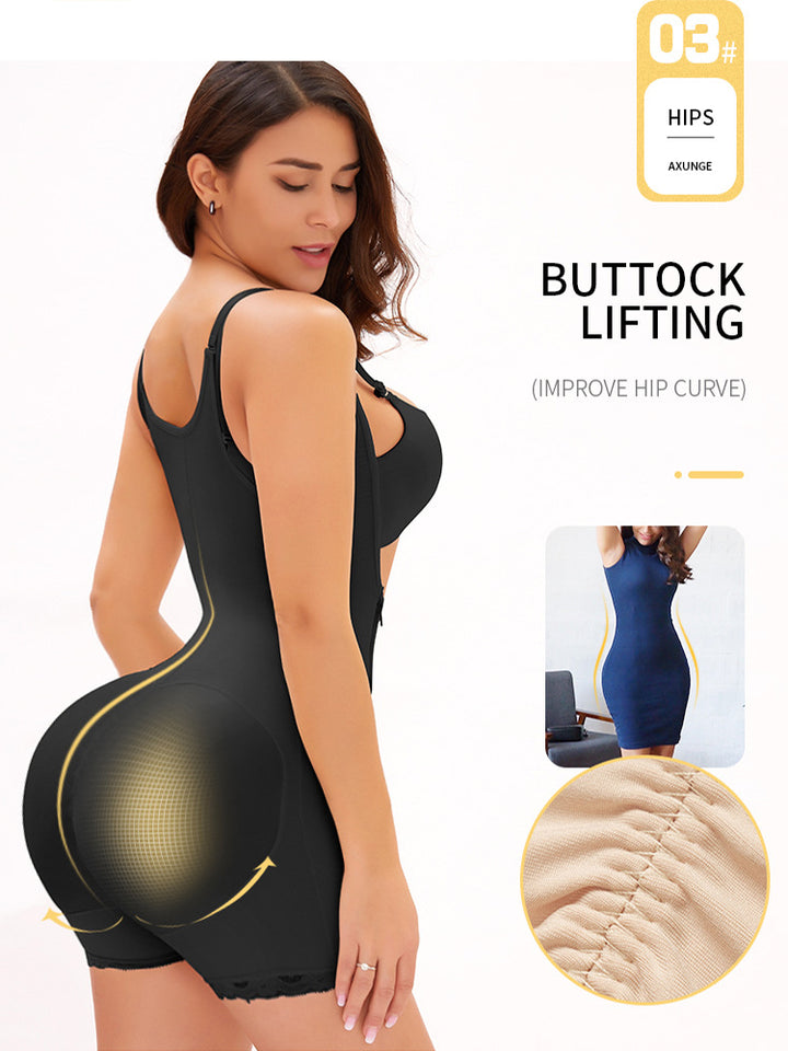 Zipper Open High Waist Tummy Control Butt Lifter Shapewear