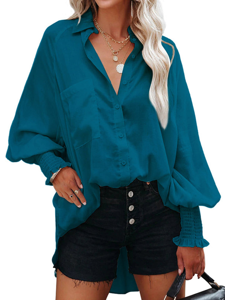 Women's V-neck Striped Beach Sunscreen Shirt