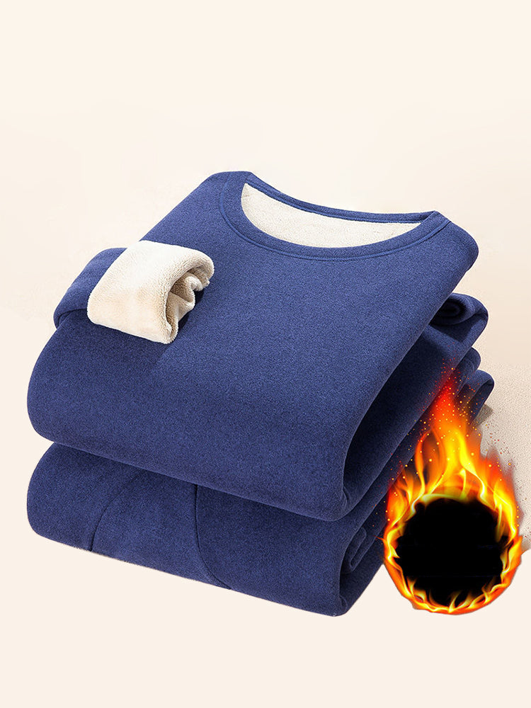 Thickened Lamb Fleece Soft Thermal Underwear Set