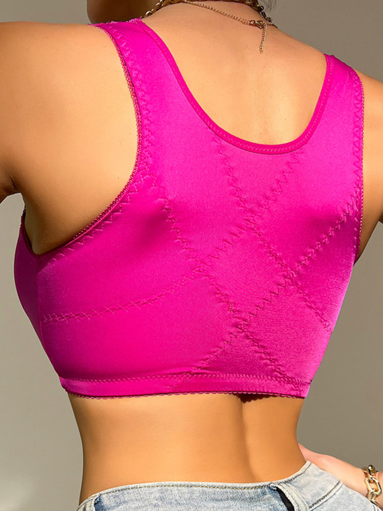 Sexy Thin Lace Wire Free Vest Front Closure Bra