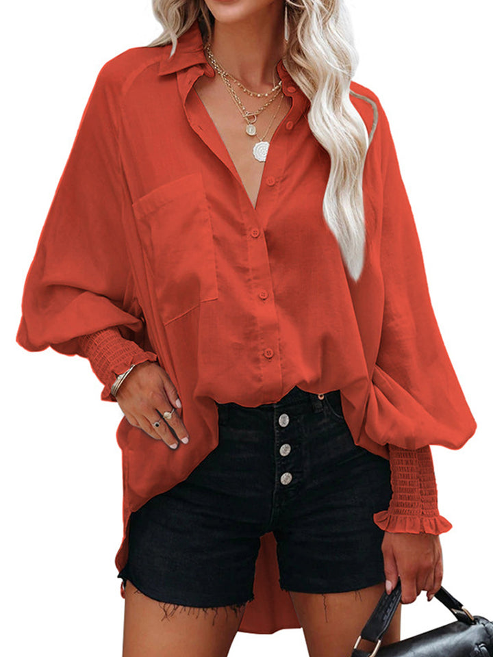 Women's V-neck Striped Beach Sunscreen Shirt