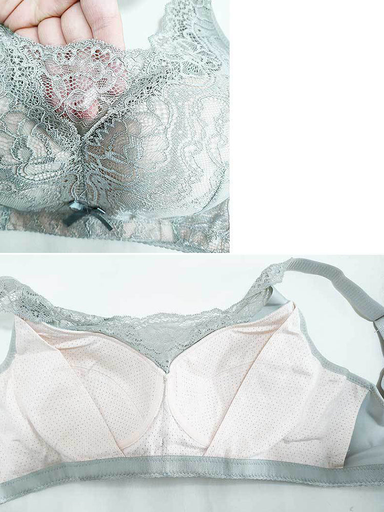 Lace Anti-slip Padded Push Up Wireless Bras