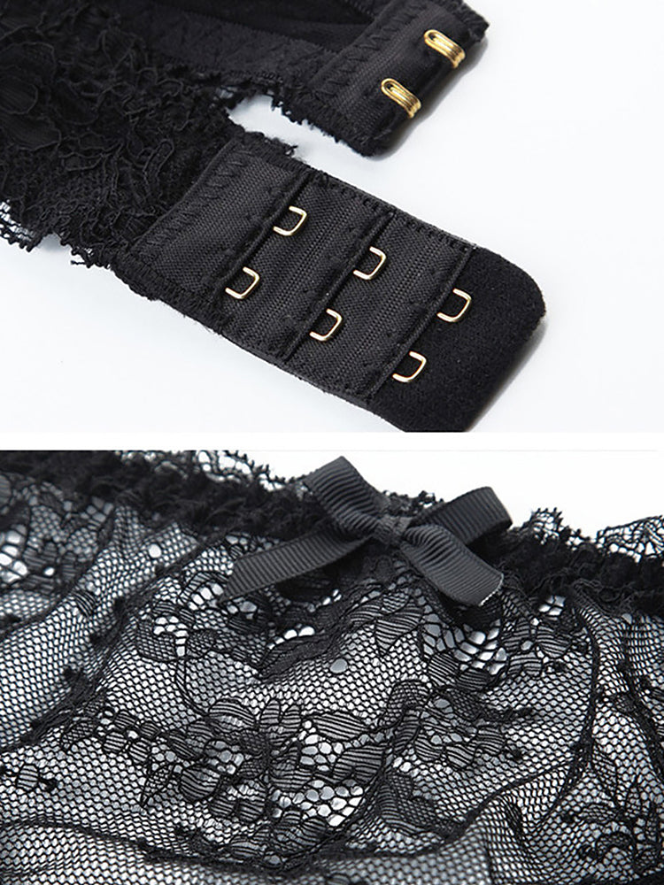 Sexy Lace Lingerie Set Demi Cup Underwire Bras