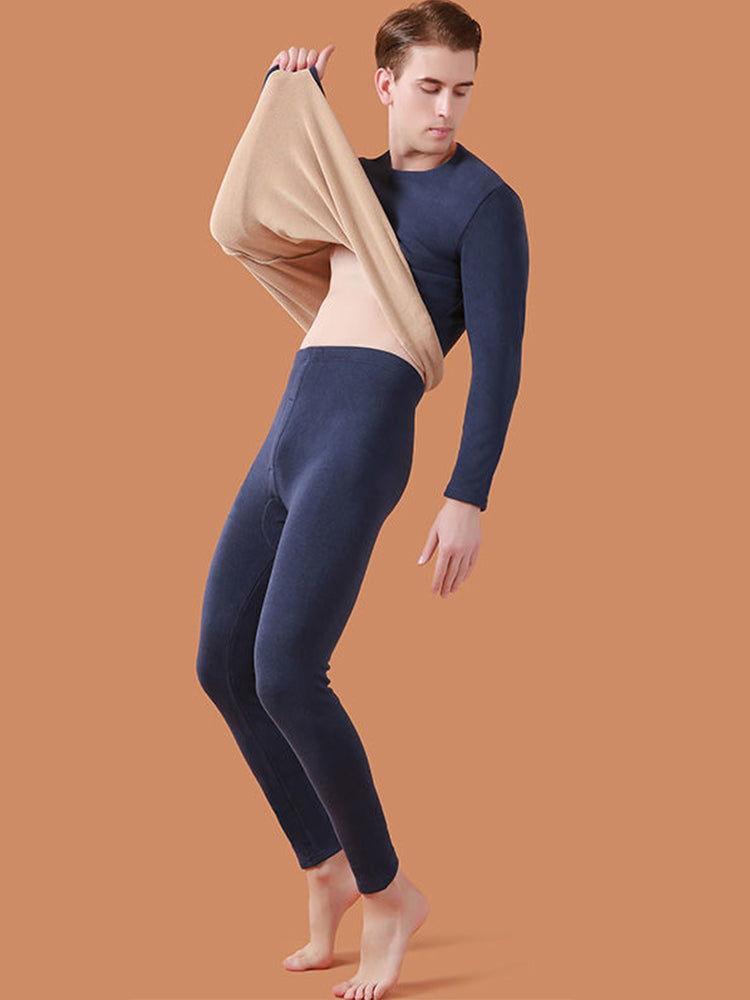Thickened Lamb Fleece Soft Thermal Underwear Set