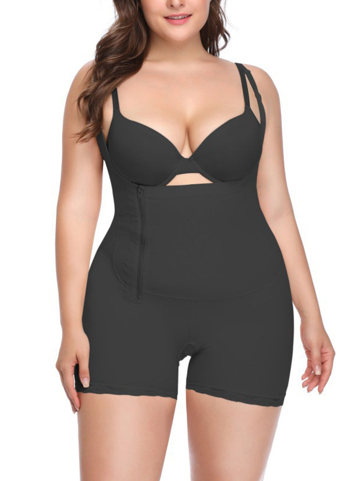 Zipper Open High Waist Tummy Control Butt Lifter Shapewear