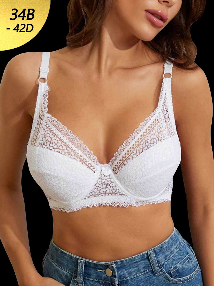 Women's Romantic Cutout U-back Underwire Bra