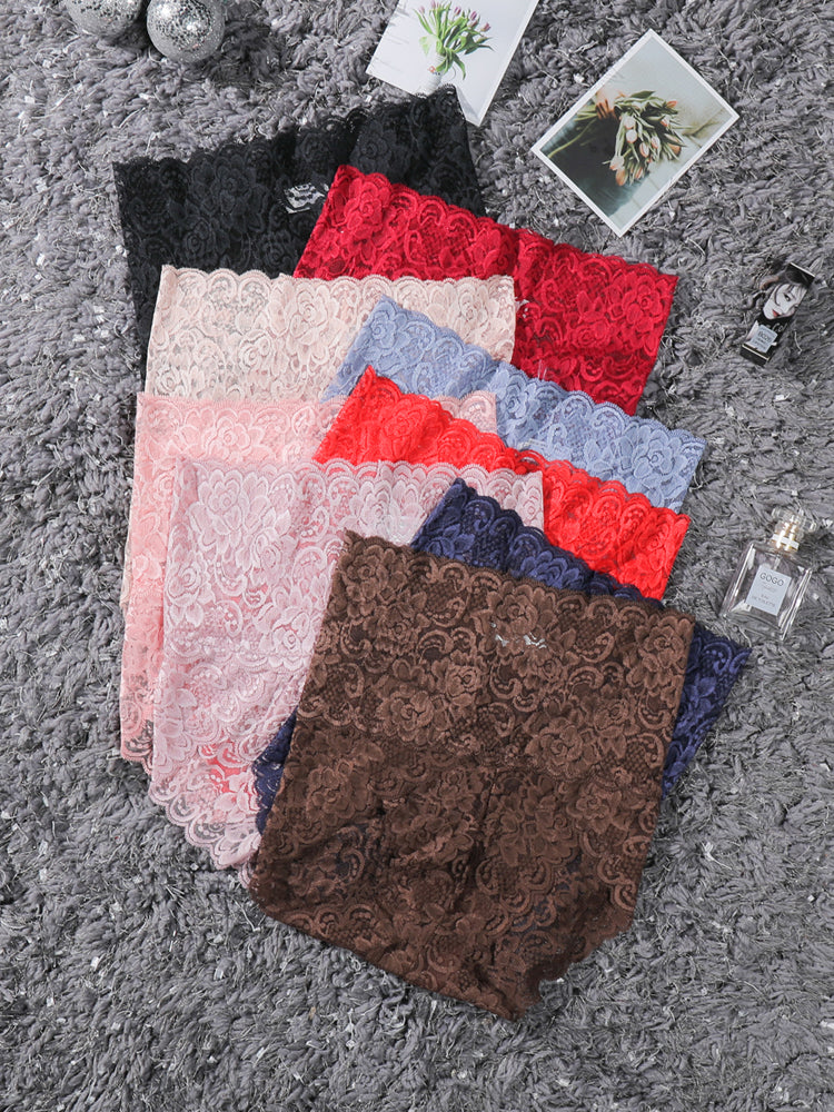 4-Pack High Waisted Lace Cotton Butt Lifter Sexy Panties