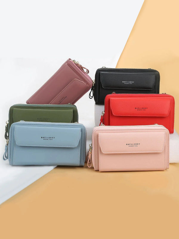 Women 12 Card Slots Large Capacity Phone Bag Crossbody Bag