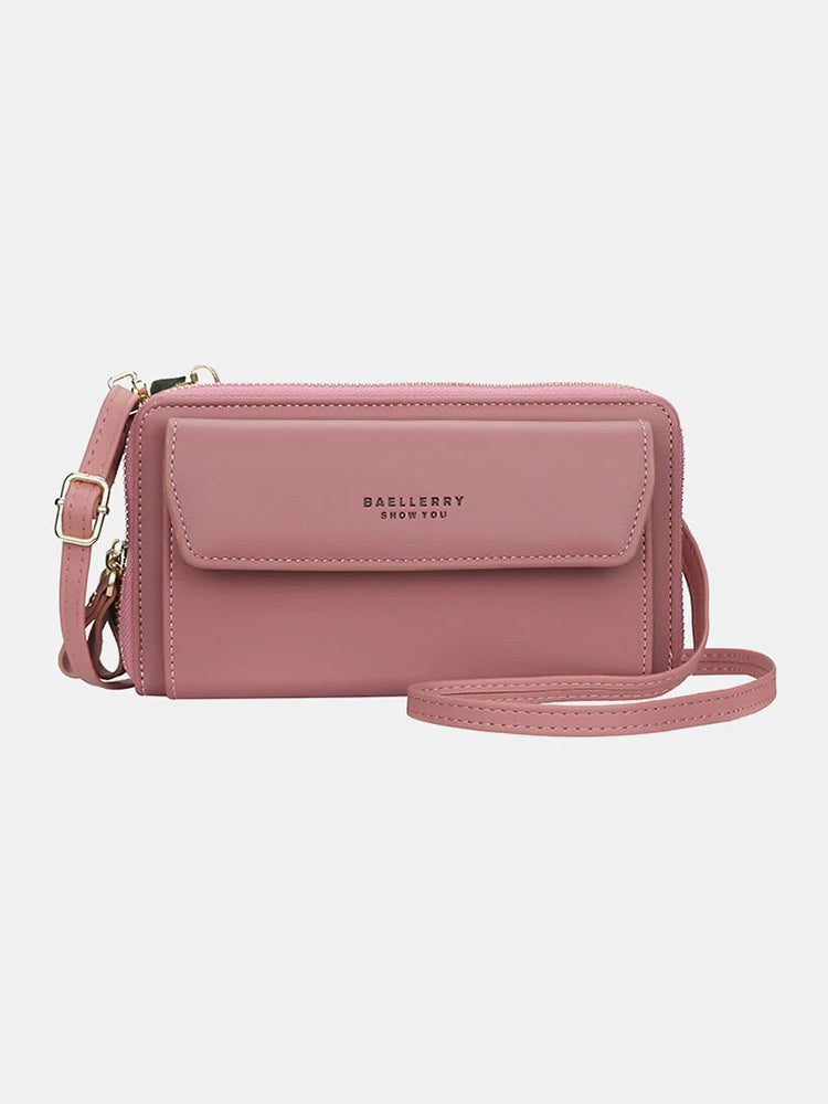 Women 12 Card Slots Large Capacity Phone Bag Crossbody Bag