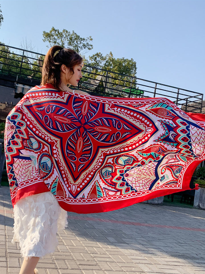 Multi Print Beach Sun Protection Cover Beach Towel