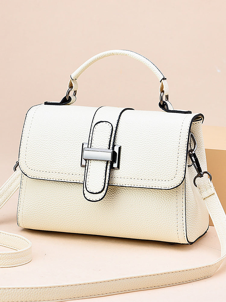 Women's Causal Soft Litchi PU Leather Crossbody Bag Handbag