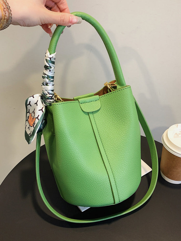 Women's Soft PU Leather Bucket Bags and Purses with Detachable Straps