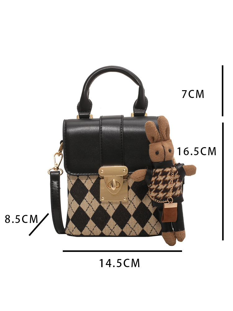 Women's Crossbody Bag Small Purse with Cute Pendent