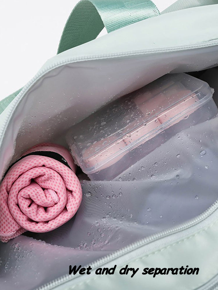 Sports Gym Waterproof Duffle Bag with Shoe and Wet Clothes Compartments