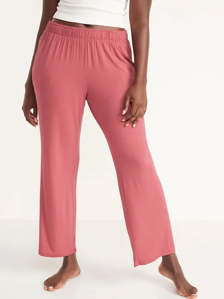 Women Modal Lounge Wide Leg Pants Soft Pajama Bottoms