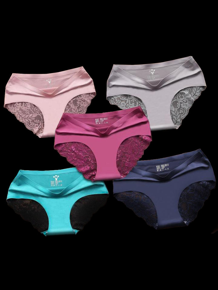 5-Pack Lace Sexy High Cut Ladies Briefs