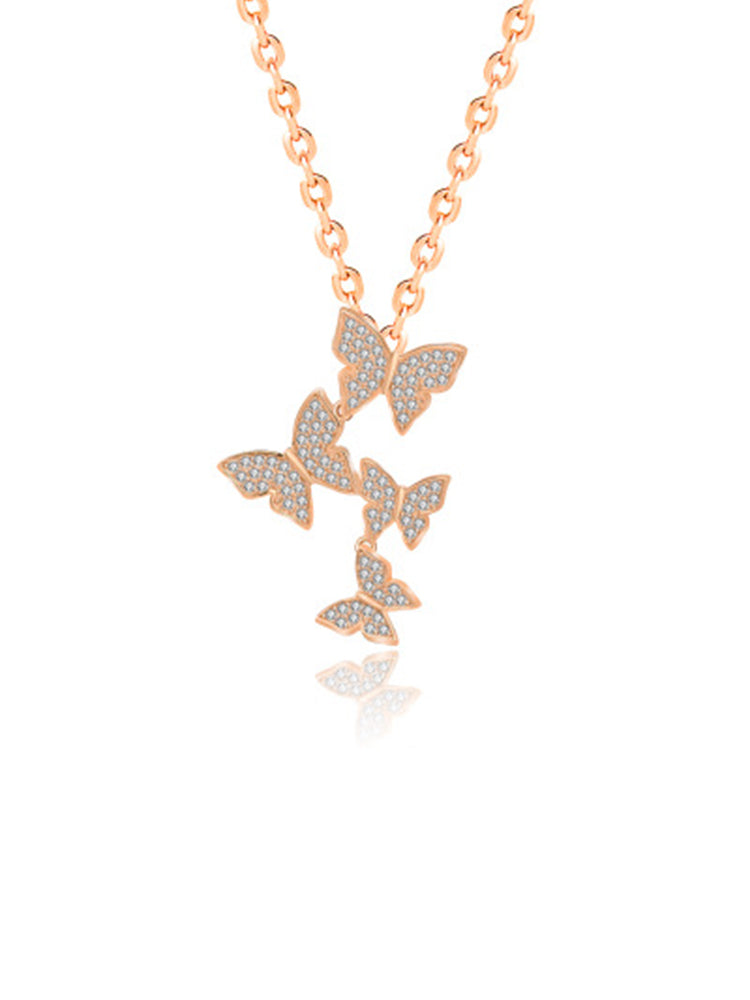 Sterling Silver Butterfly Kaleidoscope Necklace
