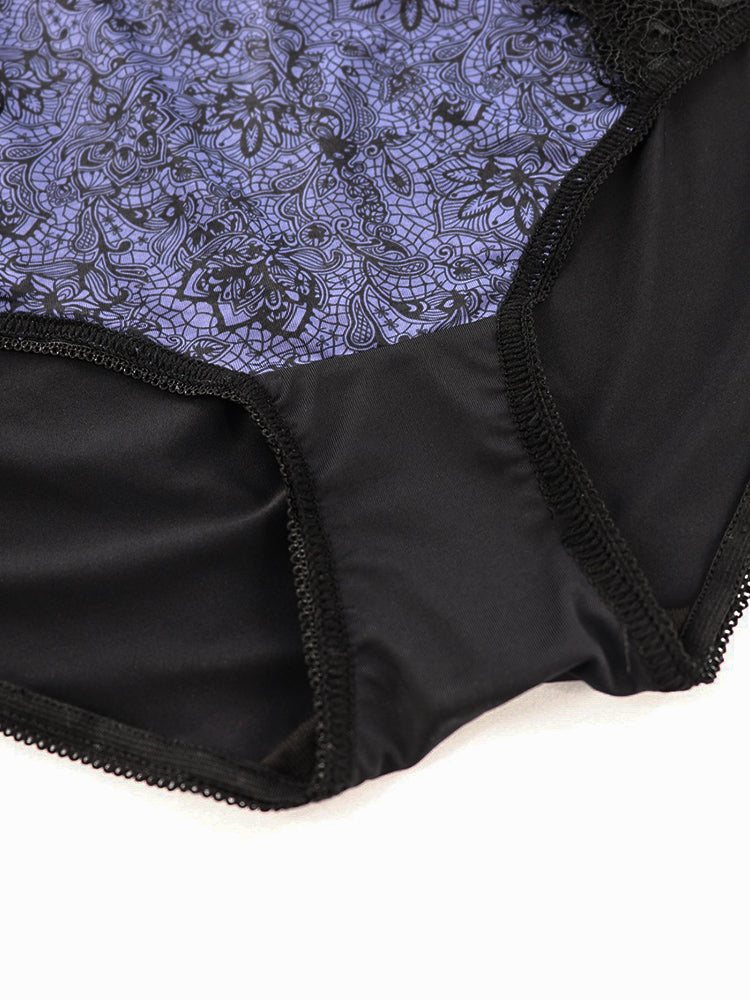 3-Pack Plus Size Breathable Lace Floral Cotton Panties
