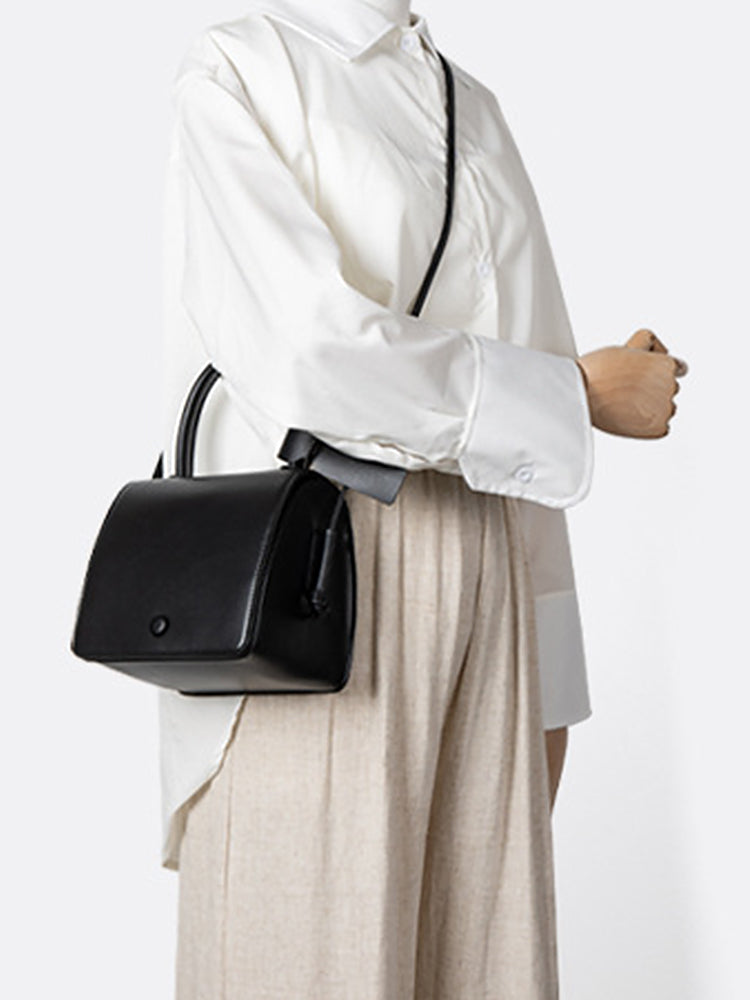 Women's Solid Color Vintage PU Leather Crossbody Bags