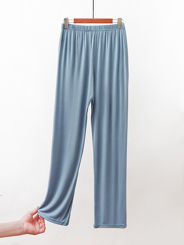 Women Modal Lounge Wide Leg Pants Soft Pajama Bottoms