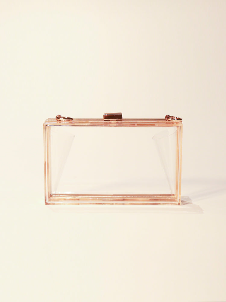 Transparent  Acrylic Box Evening Clutch Bag Clear Purse