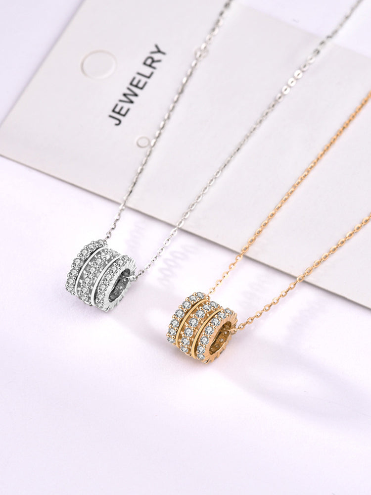 Luxury 3 Diamond Ring Necklace