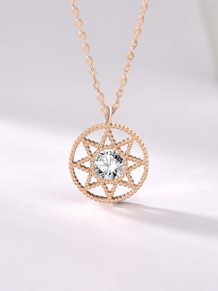 Fashion Compass Eight-Pointed Star Necklace