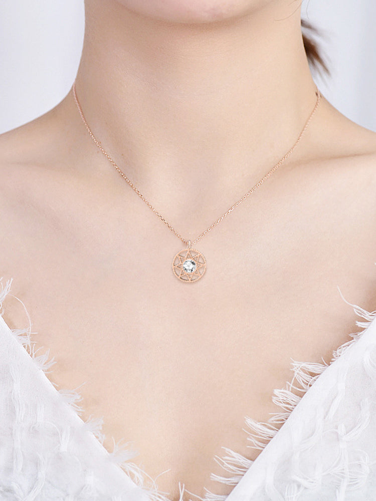 Fashion Compass Eight-Pointed Star Necklace