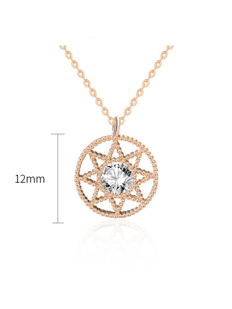 Fashion Compass Eight-Pointed Star Necklace