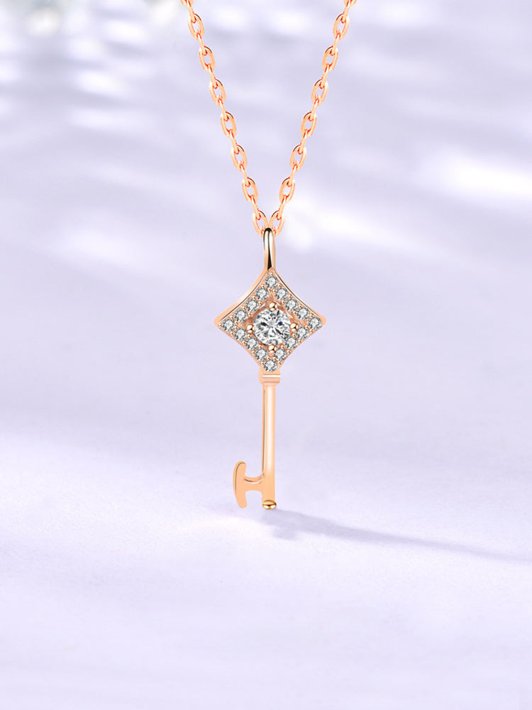 Diamond Key Pendant Necklace